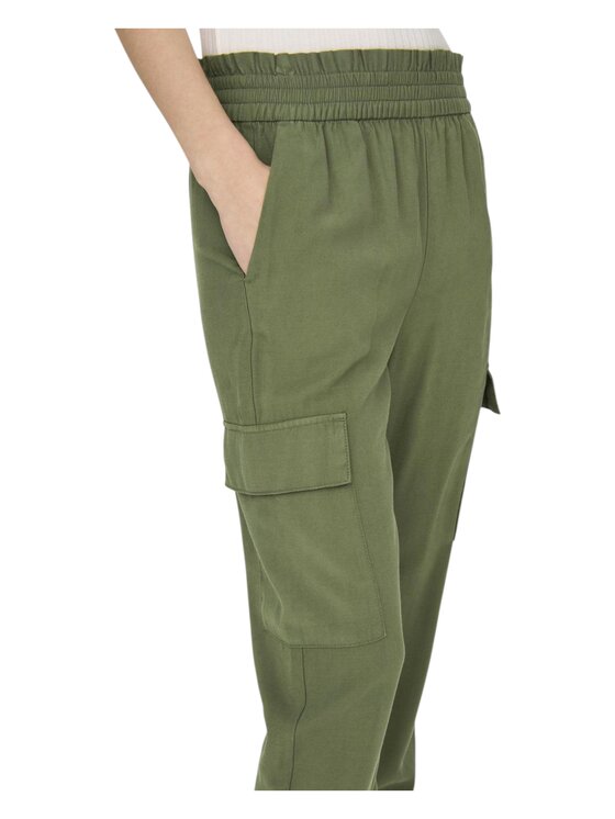 ONLY ONLY Spodnie cargo 15245364-verde Zielony Regular Fit