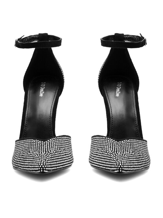 DeeZee DeeZee Pantofi cu toc subțire KL-HT92831-70 Negru