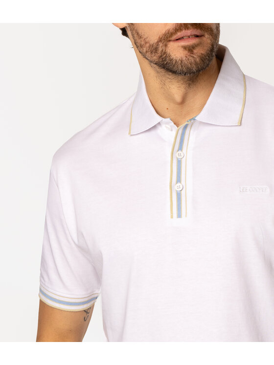 Lee Cooper Lee Cooper Polo TOR 5001 Biały Regular Fit
