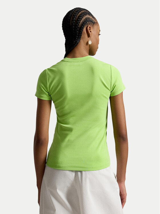 Polo Ralph Lauren Polo Ralph Lauren Marškinėliai 211A96259004 Šviesiai žalia Slim Fit