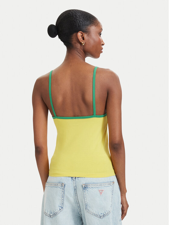 Guess Jeans Guess Jeans Top W6YP20 K4202 Žlutá Slim Fit