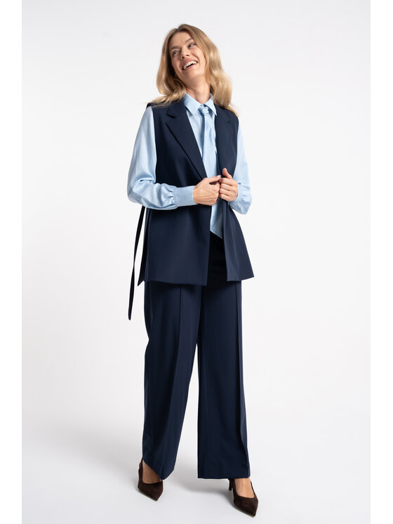 CLICK CLICK Γιλέκο 71-0107 Σκούρο μπλε Relaxed Fit