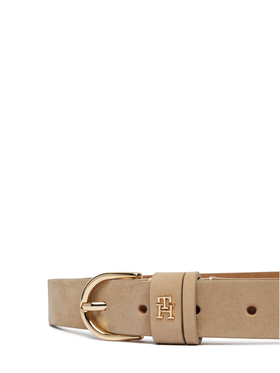 Tommy Hilfiger Tommy Hilfiger Dámsky opasok Essential Effortless 2.5 Nubuck AW0AW17762 Béžová