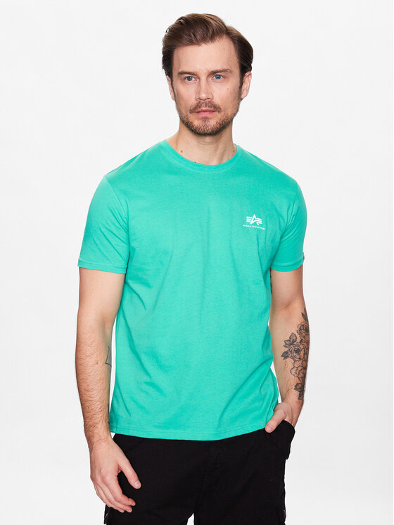 Férfi Póló Alpha Industries, Méret: S, Zöld, Basic T Small Logo 188505
