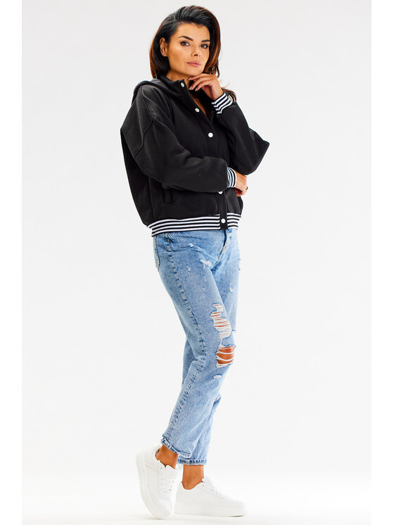 Awama Awama Bluza A611 Czarny Basic Fit