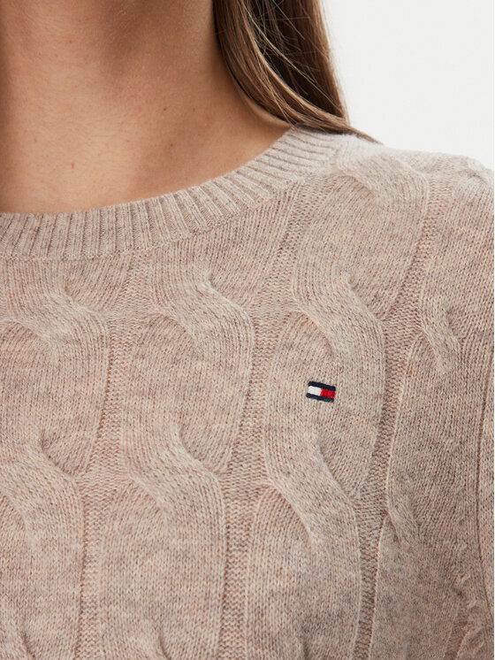 Tommy Hilfiger Tommy Hilfiger Kampsun WW0WW43586 Beež Regular Fit