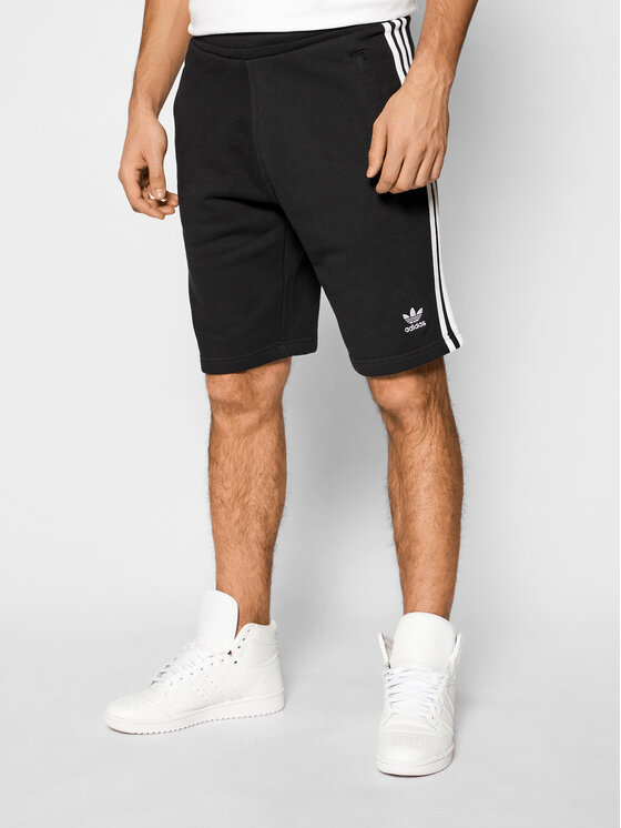 adidas adidas Sportiniai šortai 3-Stripe DH5798 Juoda Regular Fit