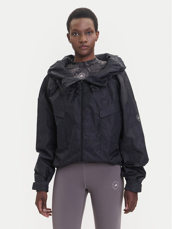adidas by Stella McCartney Kurtka przejściowa Item Track Top Printed JV7035 Czarny Loose Fit
