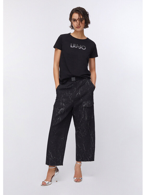 Liu Jo Liu Jo Spodnie materiałowe TA6179TS11822222 Czarny Regular Fit