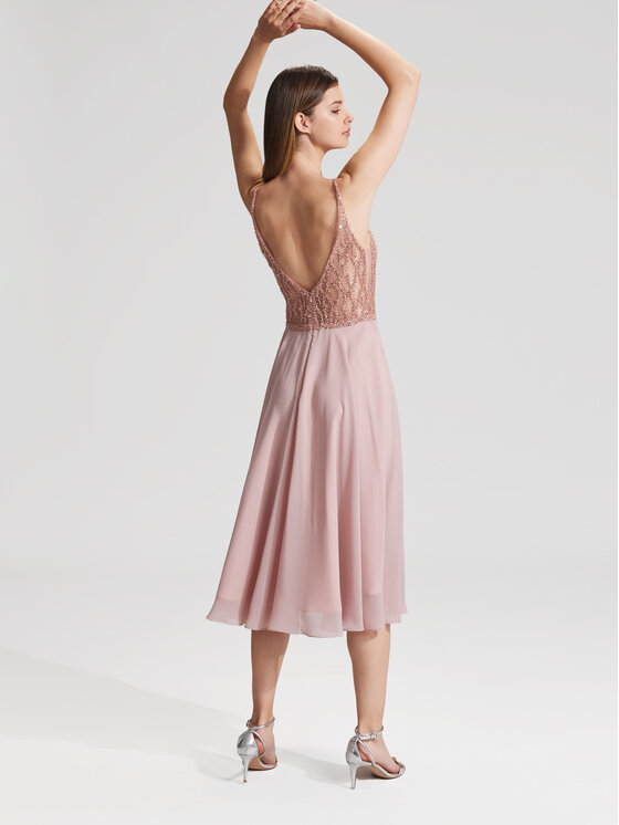 Hey Kyla Hey Kyla Cocktail obleka 5AC106HK Roza Slim Fit