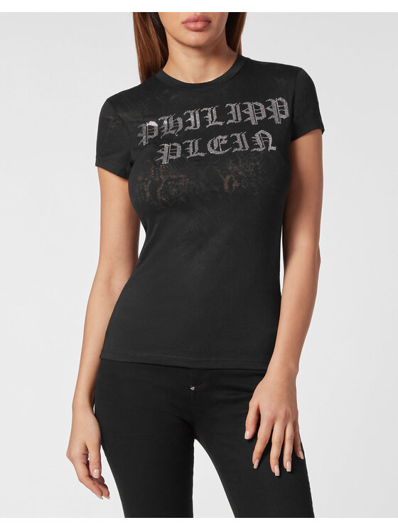 PHILIPP PLEIN PHILIPP PLEIN T-shirt 9809 Nero Skin Tight Fit