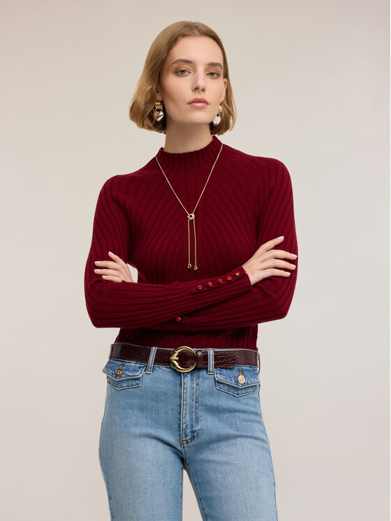 Motivi Motivi Maglione M552W003655N036 Bordeaux Slim Fit