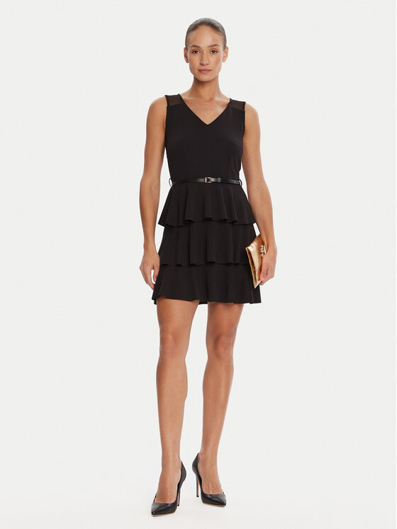 Rinascimento Rinascimento Φόρεμα κοκτέιλ CFC0126150003 Μαύρο Regular Fit