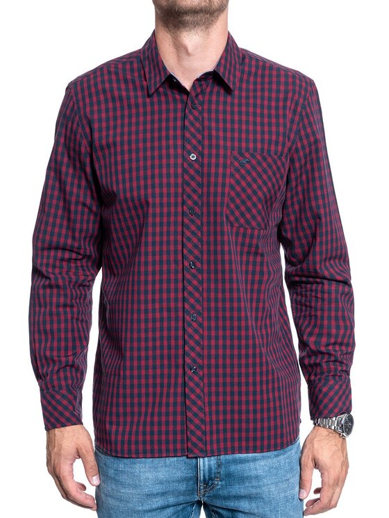 Mustang Mustang Camicia CLEMENS VICHY CHECK Blu Regular Fit