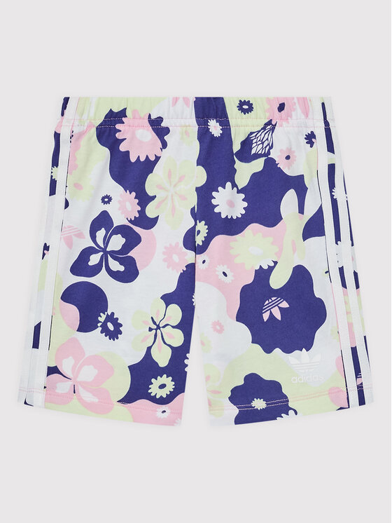 adidas adidas Marškinėlių ir šortų komplektas Flower Print HC1949 Rožinė Regular Fit