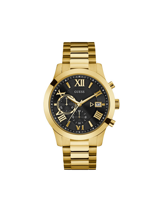 Guess Pulkstenis Atlas W0668G8 Zelta