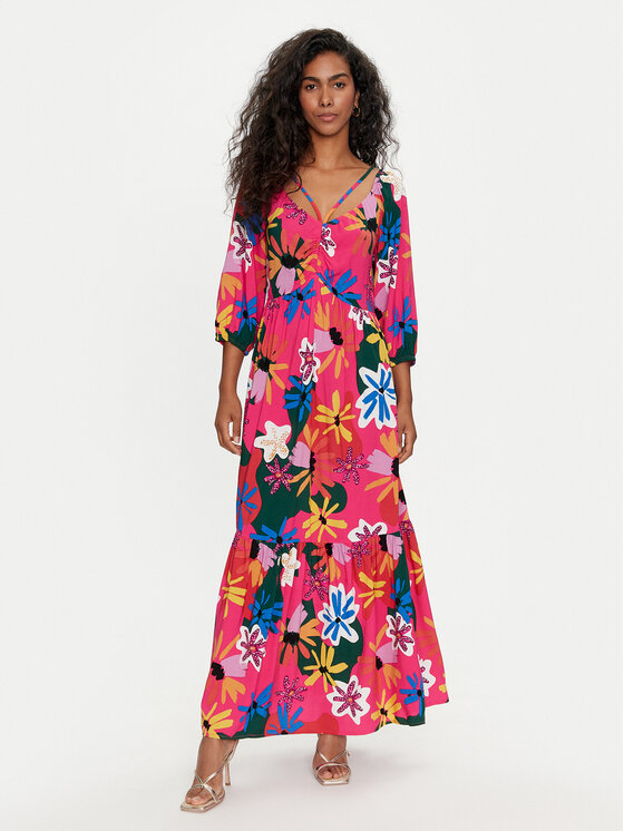 Tatuum Tatuum Sommerkleid Palmiko T2410.205 Rosa Regular Fit