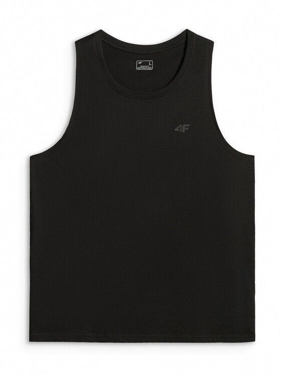 4F 4F Tank top BASIC 5 Czarny Regular Fit