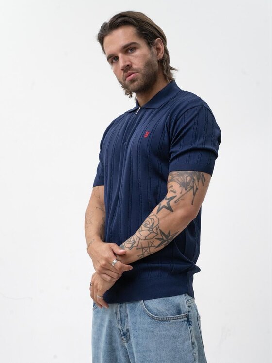 Jigga Wear Jigga Wear Polo 131789 Granatowy Regular Fit
