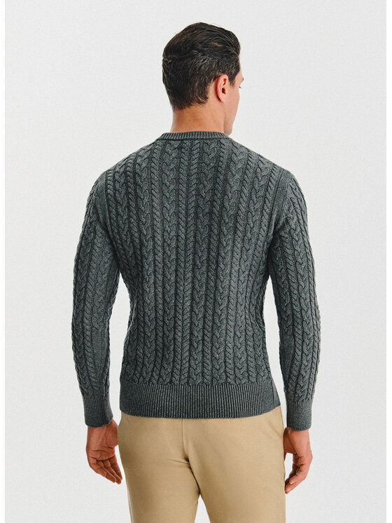 Pako Lorente Pako Lorente Sweter P25WF-2X-009 Szary Classic Fit