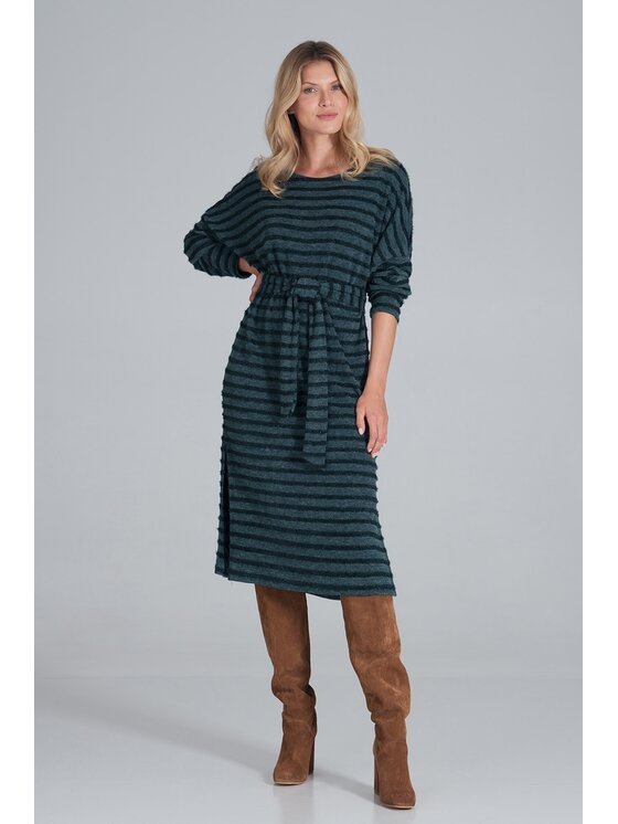 FIGL FIGL Sukienka M848 Zielony Regular Fit