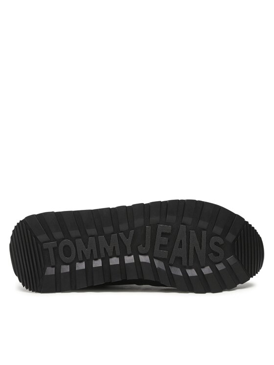Tommy Jeans Tommy Jeans Laisvalaikio batai Leather Runner Ess EM0EM00898 Juoda