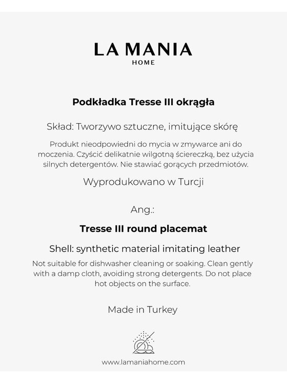 La Mania La Mania Podkładka na stół Tresse III Czarny