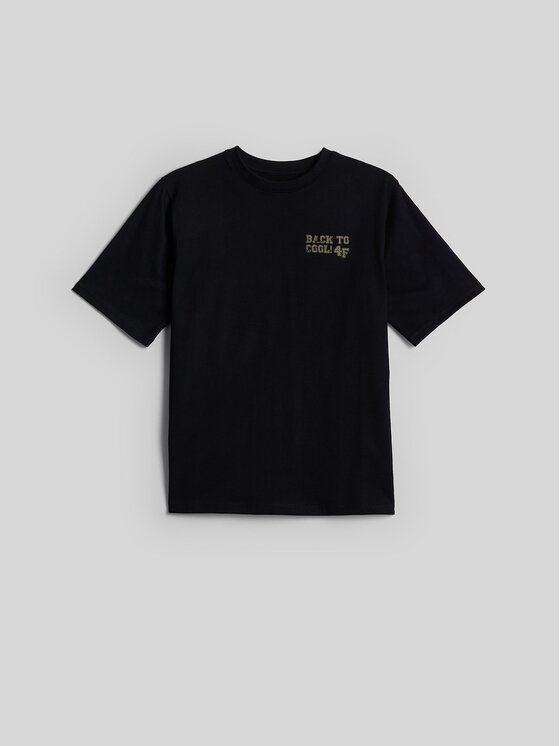 4F 4F T-Shirt 4FJRAW26TTSHM4529-20S Czarny Regular Fit