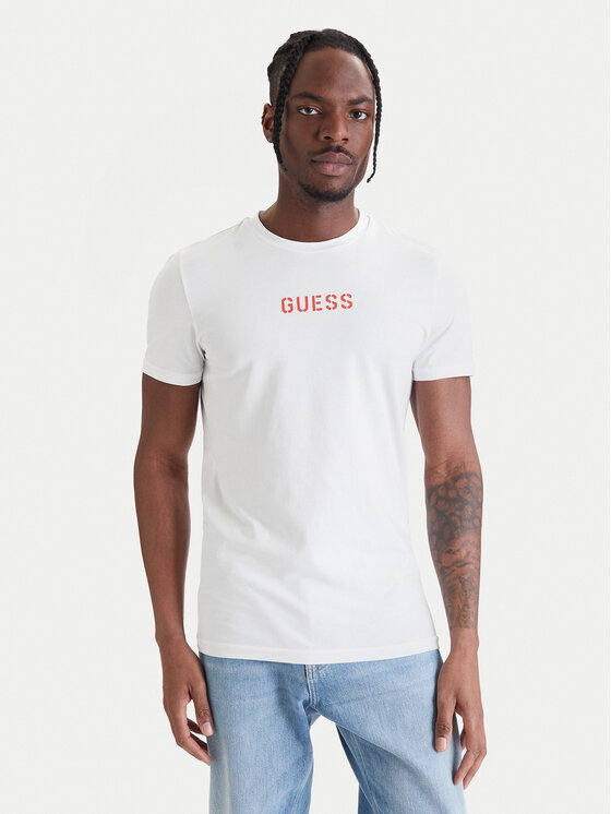 Guess Guess Тишърт U6GM01 K6YW1 Бял Regular Fit