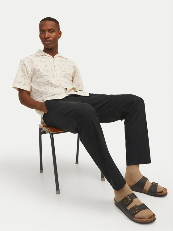 Jack&Jones Jack&Jones Hlače Summer 12248606 Crna Relaxed Fit