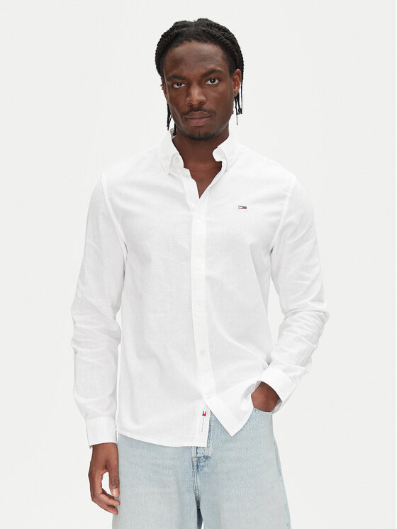 Tommy Jeans Tommy Jeans Cămașă DM0DM20875 Écru Regular Fit