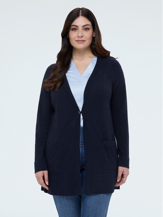 Fiorella Rubino Fiorella Rubino Kardigan M083L008355N034 Niebieski Slim Fit
