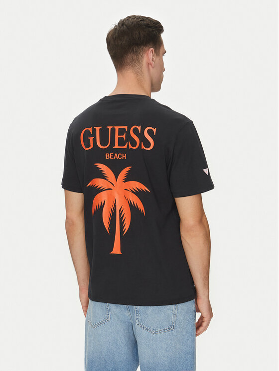 Guess Guess T-Shirt F5GI09 KA260 Czarny Regular Fit