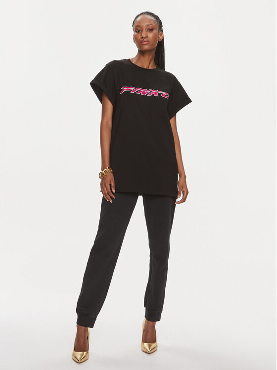 PINKO Pinko Tričko 103138 A1P7 Čierna Relaxed Fit