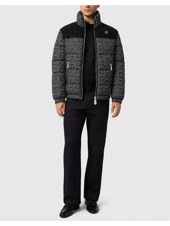 PHILIPP PLEIN PHILIPP PLEIN Kurtka puchowa 31191 Czarny Regular Fit