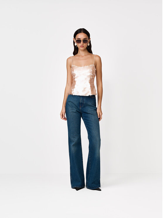 La Mania La Mania Top MITZI Béžová Basic Fit