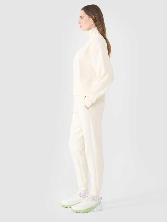 4F 4F Pantaloni da tuta 4FWSS25TTROF0996-11S Bianco Regular Fit