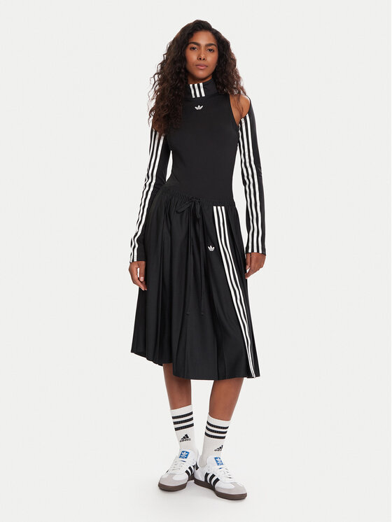 adidas adidas Плисирана пола Ribbon JW0114 Черен Regular Fit