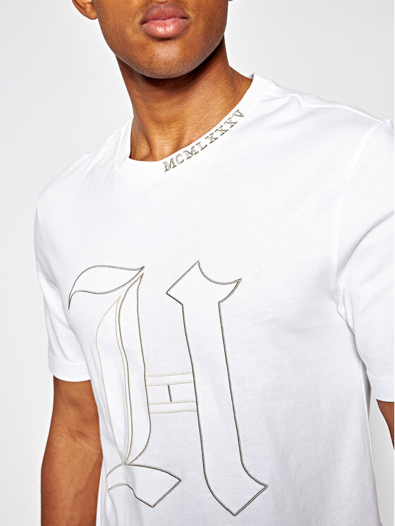 Tommy Hilfiger Tommy Hilfiger Marškinėliai LEWIS HAMILTON MW0MW13721 Balta Loose Fit