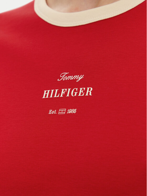 Tommy Hilfiger Tommy Hilfiger T-Shirt Monotype WW0WW44586 Czerwony Regular Fit