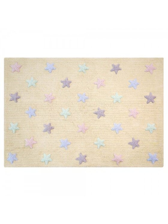 Dywan dziecięcy Lorena Canals, Dywan Bawełniany Tricolor Star Vanilla 120x160 cm