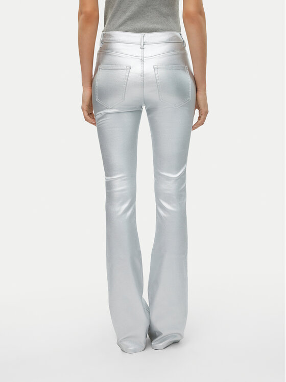 Vero Moda Vero Moda Pantaloni di tessuto Flash 10329072 Argento Flared Fit