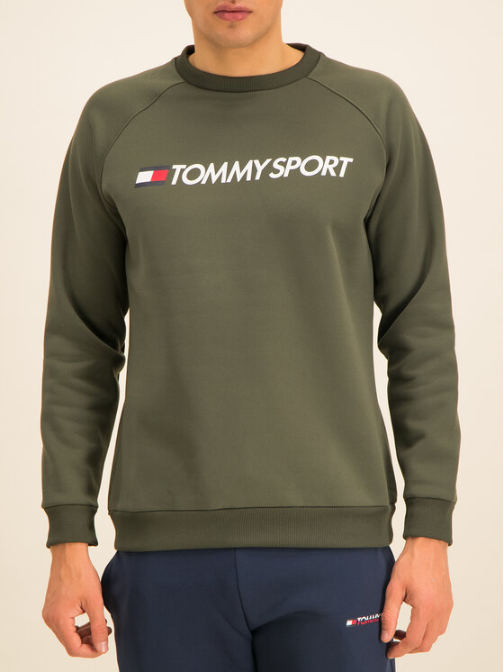 Tommy Sport Tommy Sport Суитшърт Fleece Logo S20S200280 Зелен Regular Fit