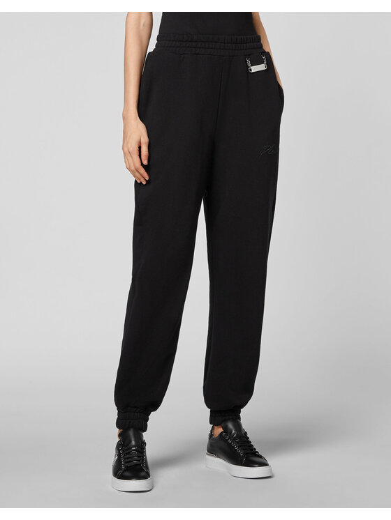 PHILIPP PLEIN PHILIPP PLEIN Joggers kalhoty 5135 Černá Regular Fit