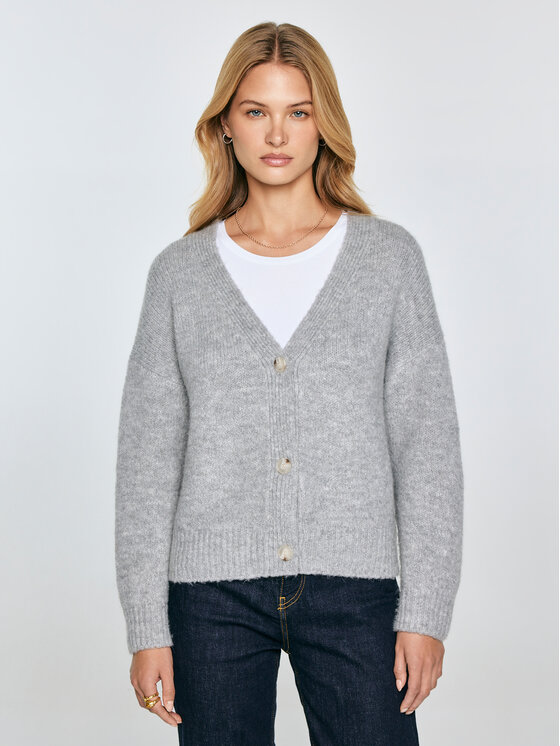 BIG STAR BIG STAR Kardigan KARDICA Szary Comfort Fit