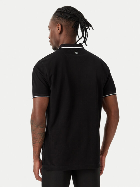 Beverly Hills Polo Club Beverly Hills Polo Club Тениска с яка и копчета M2607-HR Черен Regular Fit