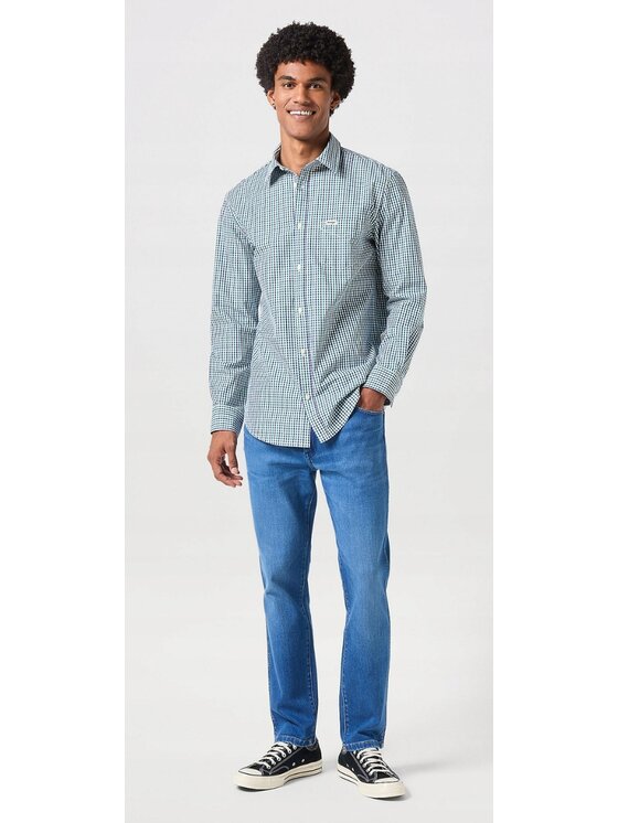 Wrangler Wrangler Jeansy Larston Niebieski Slim Fit