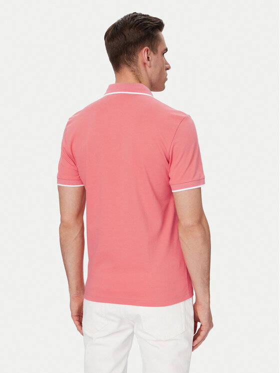 BOSS BOSS Тениска с яка и копчета Passertip 50507699 Светлочервен Slim Fit