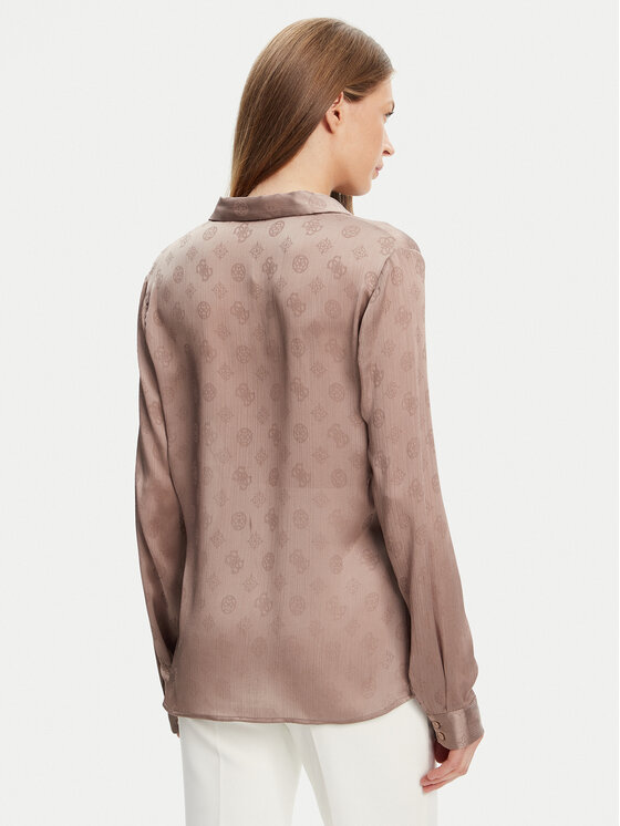 Guess Guess Marškiniai W5YH1A WHCR2 Smėlio Regular Fit