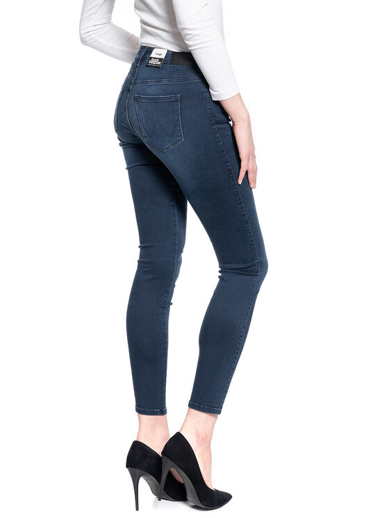Wrangler Wrangler Jeansy SKINNY Niebieski Skinny Fit